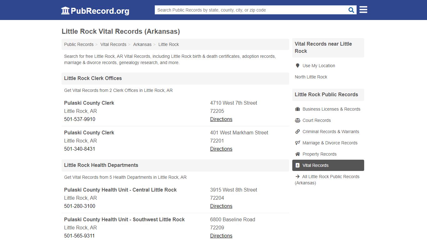 Free Little Rock Vital Records (Arkansas Vital Records) - PubRecord.org